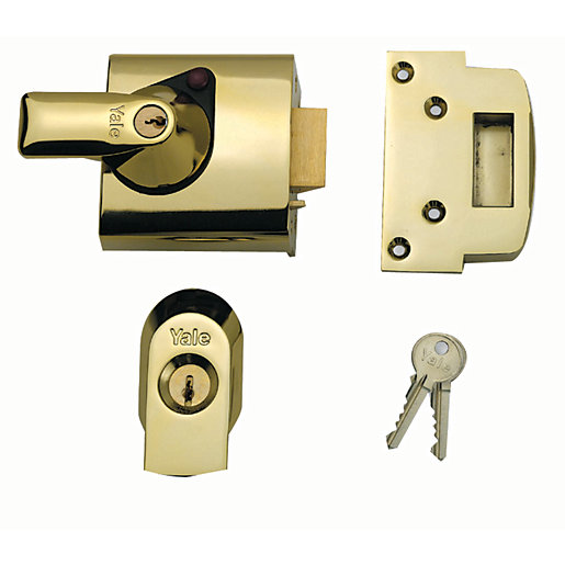 Yale PBS1BLXPB60 British Standard Nightlatch Lock Brass 60mm