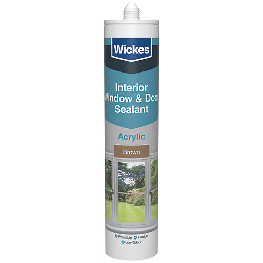 Wickes Interior Window & Door Acrylic Sealant Brown 300ml Wickes.co.uk