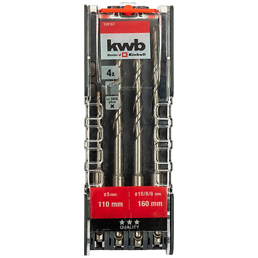 Einhell Kwb 4 Piece Sds Plus Shank Hammer Drill Bit Set Wickes.co.uk