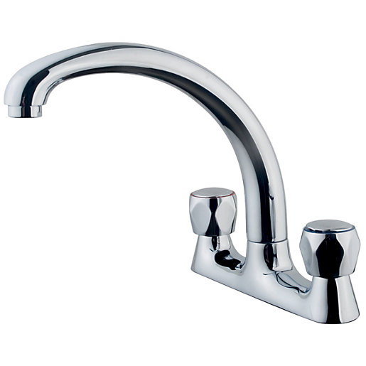 Wickes Trade Deck Kitchen Sink Mixer Tap Chrome Wickes.co.uk