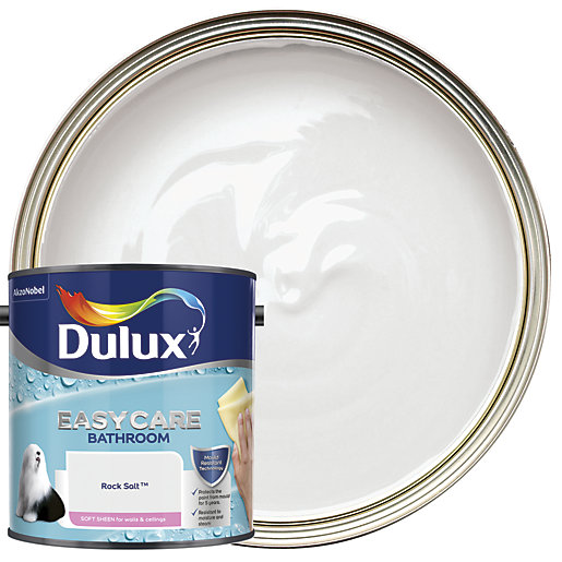 Dulux Easycare Bathroom Soft Sheen Emulsion Paint - Rock Salt - 2.5L | Wickes.co.uk