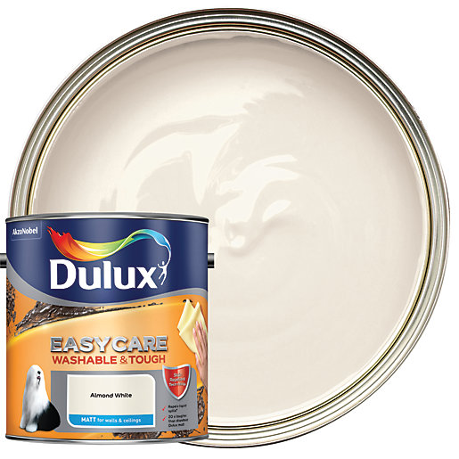 Dulux Easycare Washable & Tough Almond White Matt Emulsion Paint 2