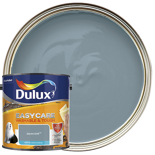 Dulux Easycare Washable & Tough Denim Drift Matt Emulsion Paint 2