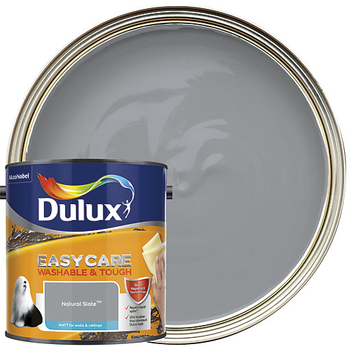 Dulux Easycare Washable & Tough Natural Slate Matt Emulsion Paint 2
