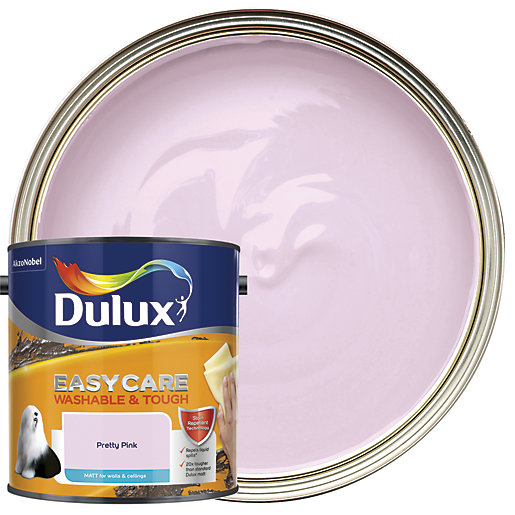 Dulux Easycare Washable & Tough - Pretty Pink - Matt Emulsion Paint 2 ...