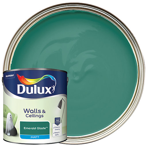 Dulux Emerald Glade Matt Emulsion Paint 2.5L Wickes.co.uk