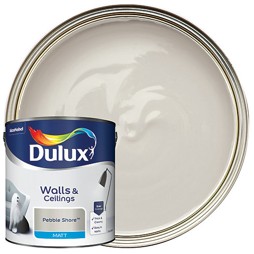 Dulux - Pebble Shore - Matt Emulsion Paint 2.5L | Wickes.co.uk