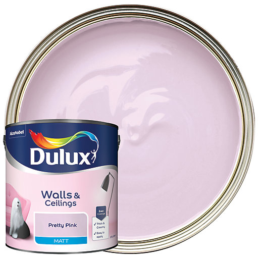 Dulux Pretty Pink Matt Emulsion Paint 2.5L Wickes.co.uk