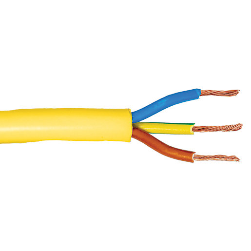 3 Core Arctic Flexible Cable 2 5mm 31ya Yellow 50m Wickes Co Uk