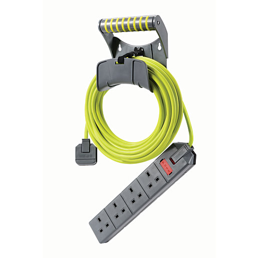 Masterplug Pro Xt 4 Gang Trailing Socket With Heavy Duty Plug 10m 13a Wickes Co Uk