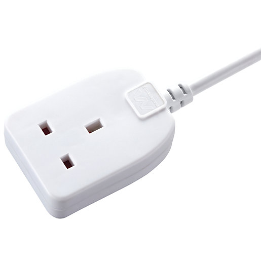 Masterplug Single Socket Extension Lead White 10m 13a Wickes Co Uk