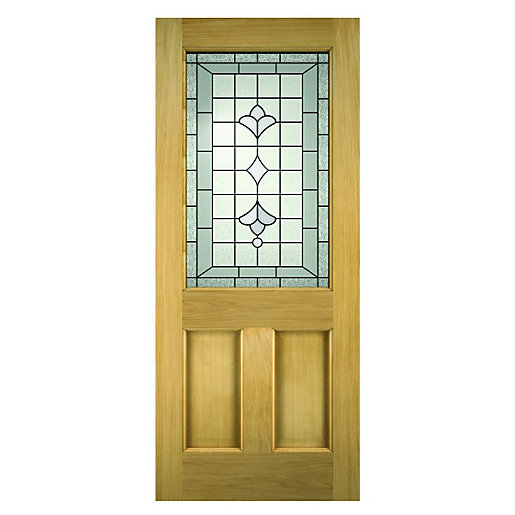 Wickes Avon External Oak Door Glazed 2 Panel 1981 x 762mm Wickes.co.uk
