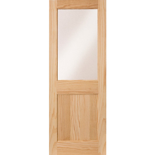 wickes tamar external pine door glazed 1 panel wickes co uk