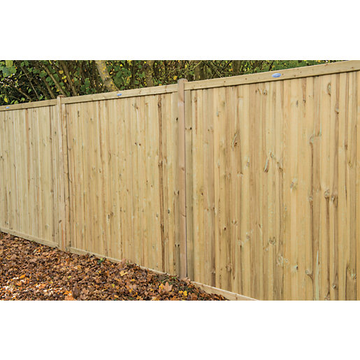 Forest Garden Pressure Treated Acoustic Fence Panel 6 x 6ft Pack of 4