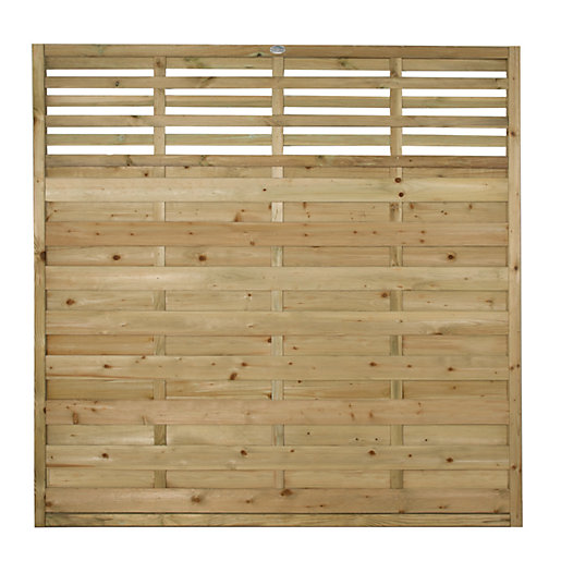 Forest Garden Pressure Treated Kyoto Fence Panel 6x6ft Multi Packs