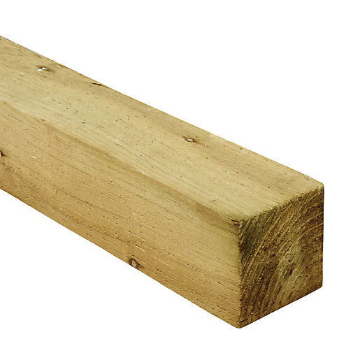 Incised Timber Fence Post 75x75mm x 2.4m Wickes.co.uk
