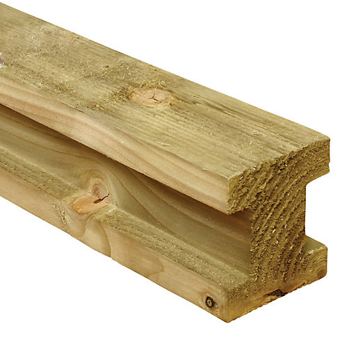 Wickes H Shaped Slotted Timber Fence Post 90 X 90mm X 2 4m Wickes Co Uk