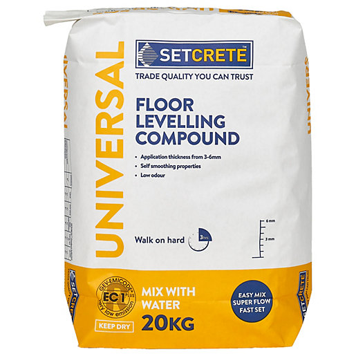 Setcrete Universal Floor Levelling Compound 20kg Wickes.co.uk