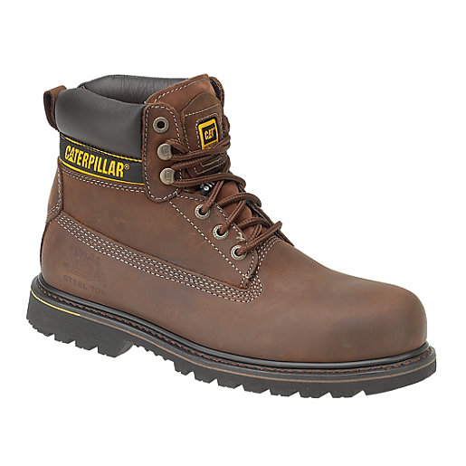 Caterpillar CAT Holton SB Safety Boot - Brown Size 11 | Wickes.co.uk