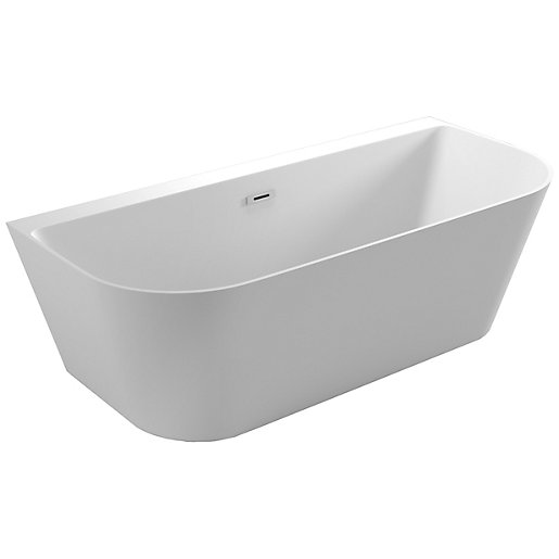 Wickes Boston Back to Wall Freestanding Contemporary Bath 1700 x