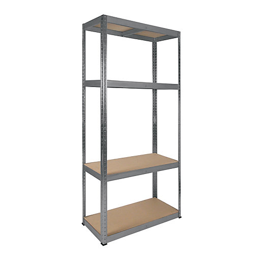 Rb Boss Galvanised Shelf Kit 4 Wood Shelves 1600 x 750 x 350mm 175kg