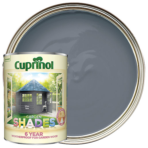cuprinol garden shades matt wood treatment urban slate 5l wickes co uk