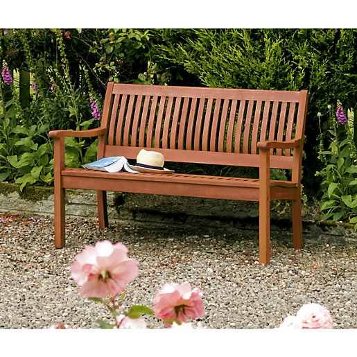 Wickes Willington Hardwood Bench 690mm X 1 24m Wickes Co Uk