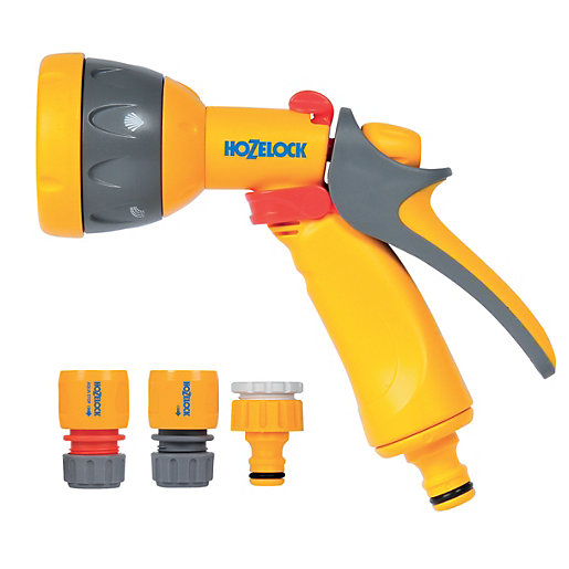 Hozelock Garden Hose Pipe Multi Spray Gun Starter Set Wickes Co Uk