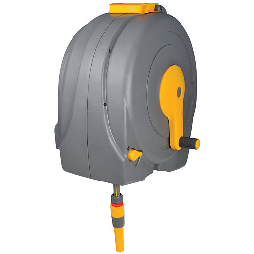 Hozelock Wall Mounted Fast Reel Hose Pipe - 40m | Wickes.co.uk