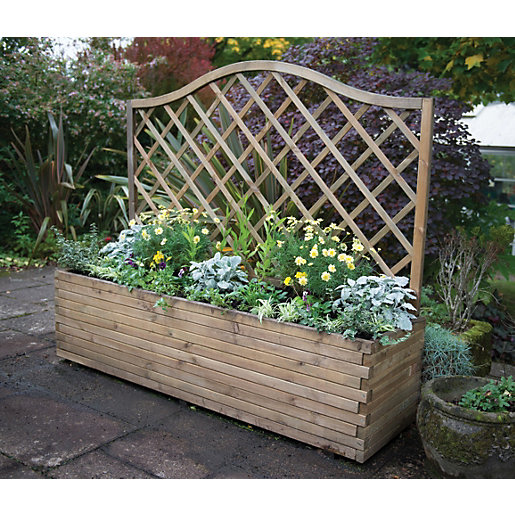 Forest Garden Venice Planter Natural 1.5m x 1.8m Wickes.co.uk