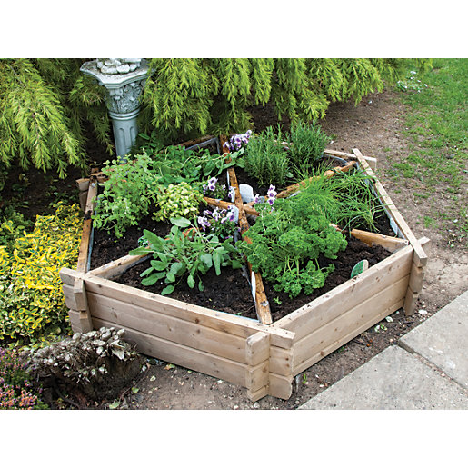 Planter Hexagonal Herb Planter 330mm x 1.m Wickes.co.uk