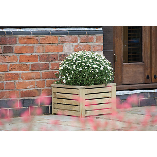 Rowlinson Wooden Planter 300 X 450 X 450mm Wickes Co Uk