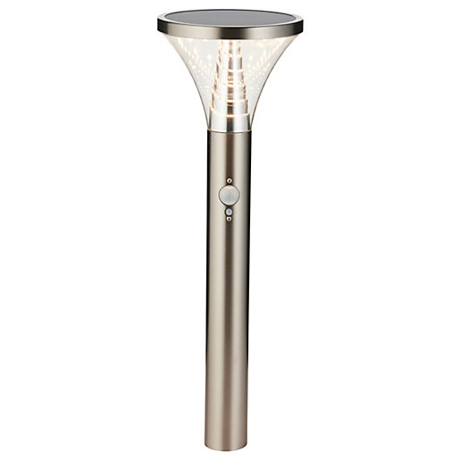 Saxby Toko Brushed Stainless Steel Solar Spike Light Wickes.co.uk
