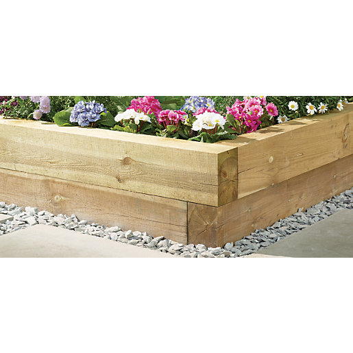 Wickes 1.2m Timber Garden Sleeper Wickes.co.uk