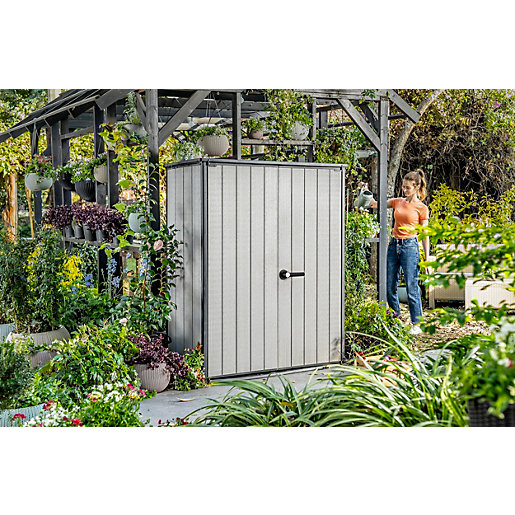 Offer Wickes Keter Hi Store + Shed 5 x 5ft Plastic Garden