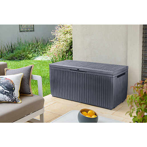 Keter Springwood Garden Storage Box Wickes.co.uk