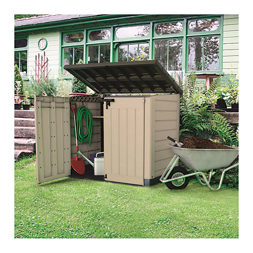 Keter Store It Out Max Outdoor Plastic Garden & Wheelie Bin Storage Box