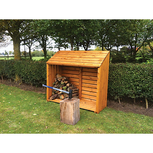 shire 5 x 2ft large overlap timber dip treated log store wickes co uk
