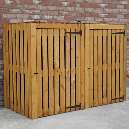 Shire 6 x 3ft Double Wheelie Bin Store Wickes.co.uk