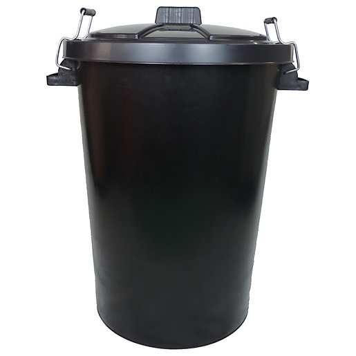 Wickes Heavy Duty Black Dustbin 90l Wickes Co Uk