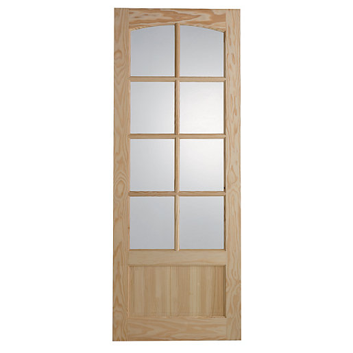 Wickes Newland Glazed Clear Pine 9 Panel Internal Door 1981 x 762mm