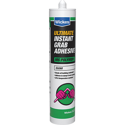 Wickes Ultimate Instant Grab Adhesive Clear 290ml Wickes.co.uk