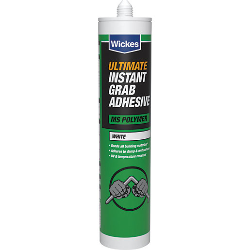 Wickes Ultimate Instant Grab Adhesive White 290ml Wickes.co.uk