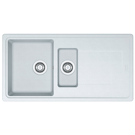 Franke Titan 1.5 Bowl Composite Kitchen Sink White Wickes.co.uk