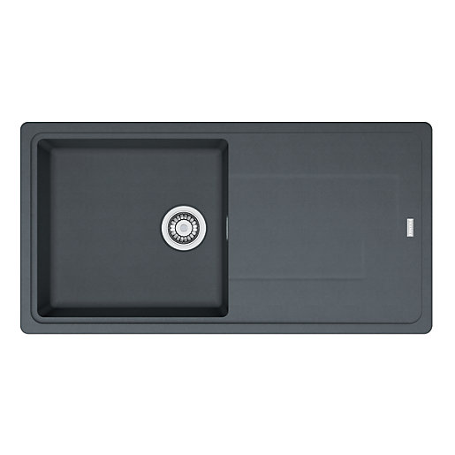 Franke Titan 1 Bowl Composite Kitchen Sink - Graphite Grey | Wickes.co.uk
