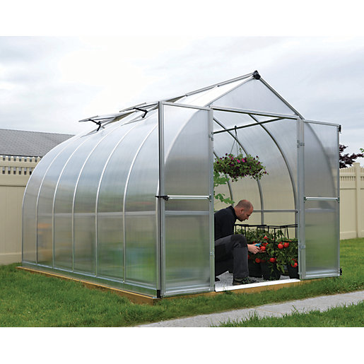 Palram 8 x 12ft Bella Aluminium Bell Shaped Greenhouse with Polycarbonate Panels Wickes.co.uk