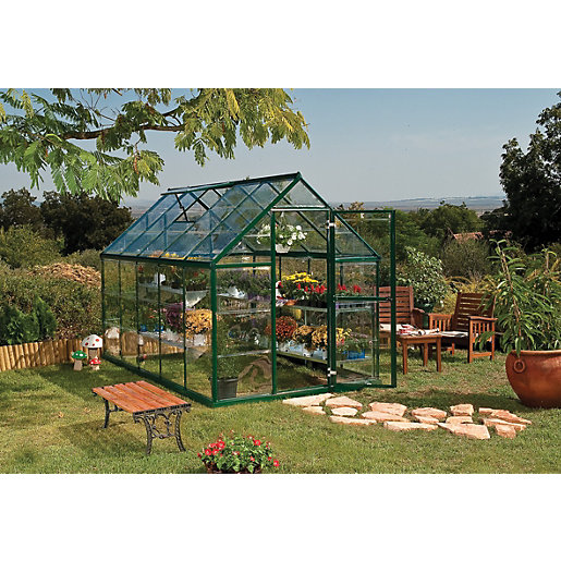 Palram Canopia 6 x 10ft Harmony Large Aluminium Apex Greenhouse with Polycarbonate Panels