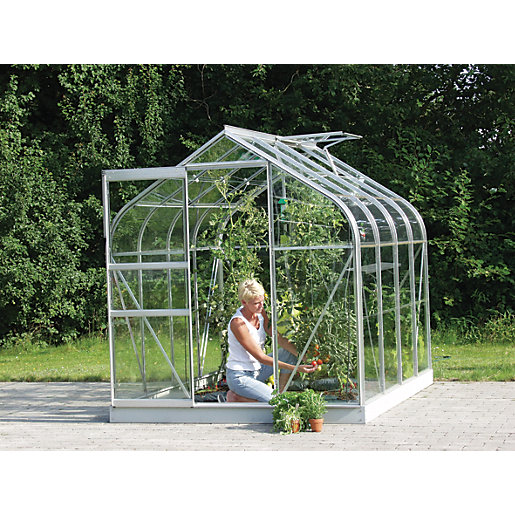 Vitavia Curved Roof 6 X 8 Ft Toughened Glass Greenhouse Wickes.co.uk