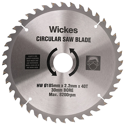Wickes 40 Teeth Fine Cut Circular Saw Blade 185 x 30mm Wickes.co.uk