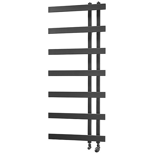 Wickes Horton Black Towel Radiator 1200 x 500mm Wickes.co.uk